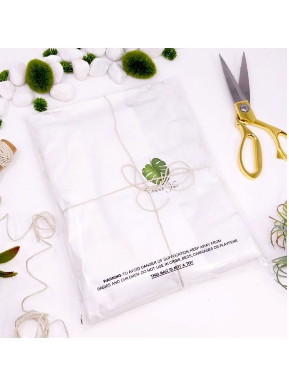 25 6X9 Clear Suffocation Warning Bags Home Office
